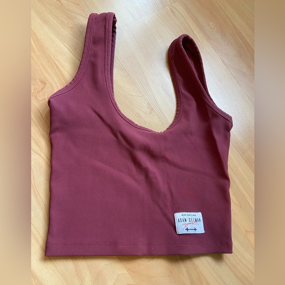 Adam Selman Sport Ribbed Burgundy Leggings and Sports Bra Set - Picture 6 of 10